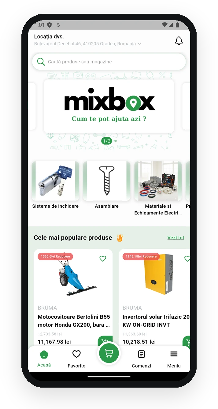 MixBOX Customer App - Home